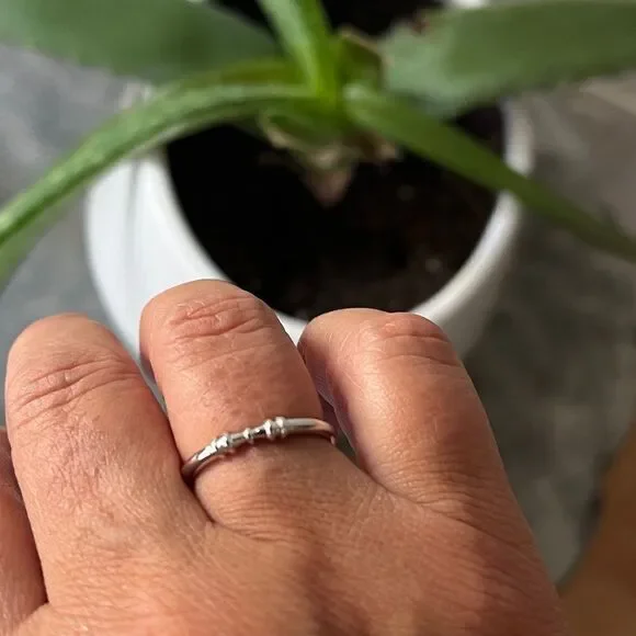 The Thin Beauty Ring adjustable in 925 silver - Picture 3 of 13